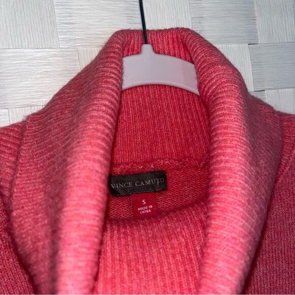 Vince Camuto Women's Turtleneck Sweater Size Small Hot Pink Soft Barbie Spring - Picture 4 of 11